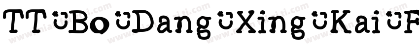 TT Bo Dang Xing Kai F字体转换